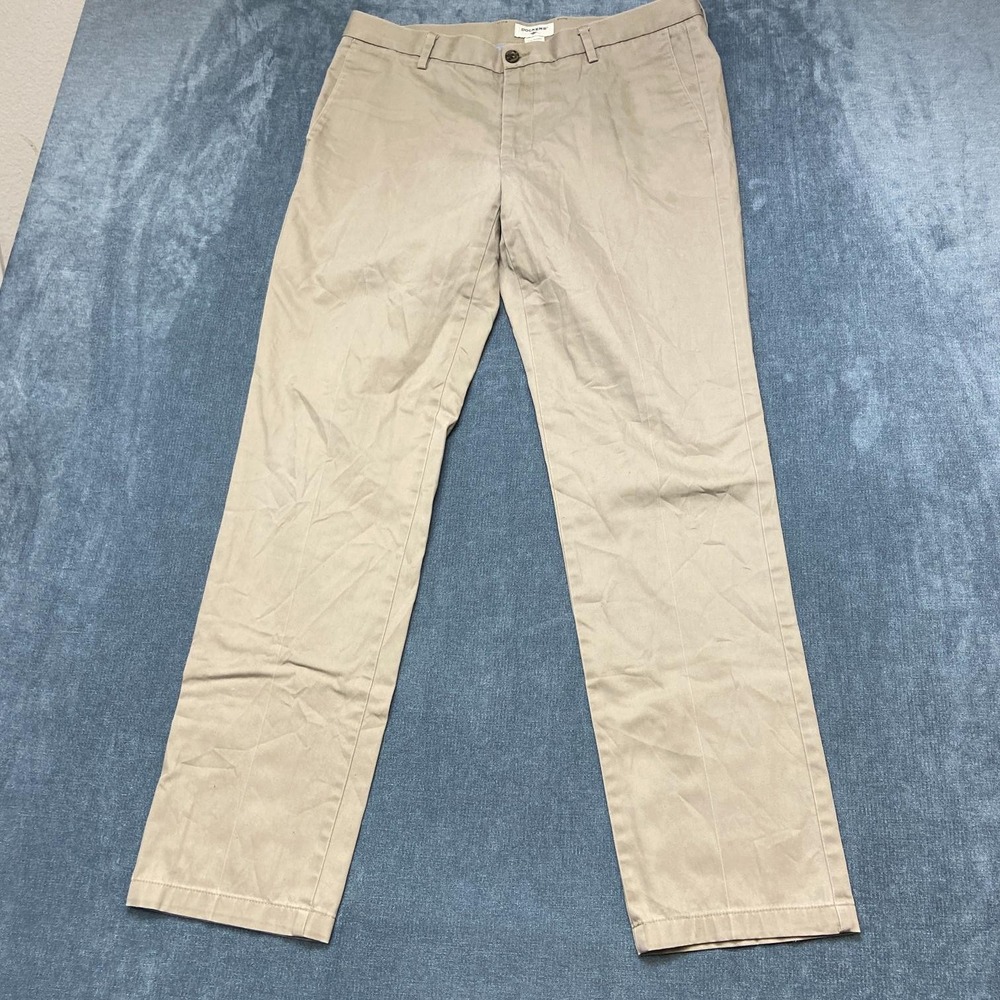 Dockers Chino Pants Mens 36x34 Beige Slash Pockets Slim Tapered Leg Classic